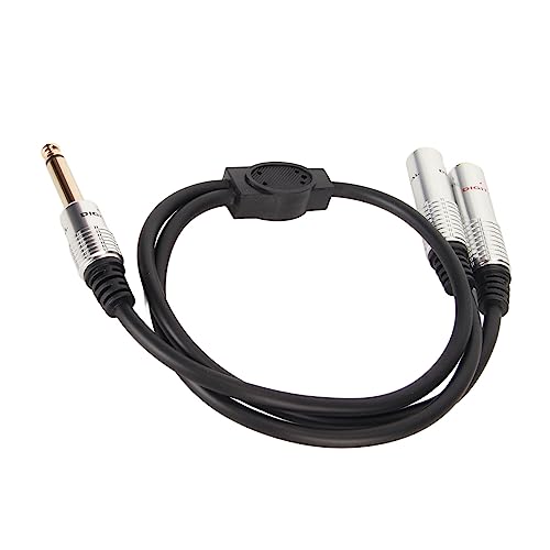 Cable divisor estéreo 6.35mm con conector macho a dos hembra miniatura 2