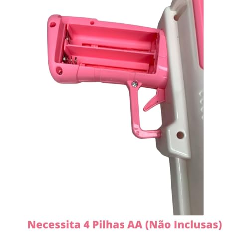 Brinquedo Solta Bolha Sabão Criança Led Rosa