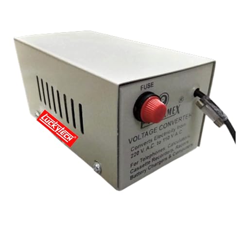 220V to 110V Stepdown Lucky Tech® Voltage Converter 100W USA to India Universal 3 Pin Input Plug (Wave Form) (100 Watt)