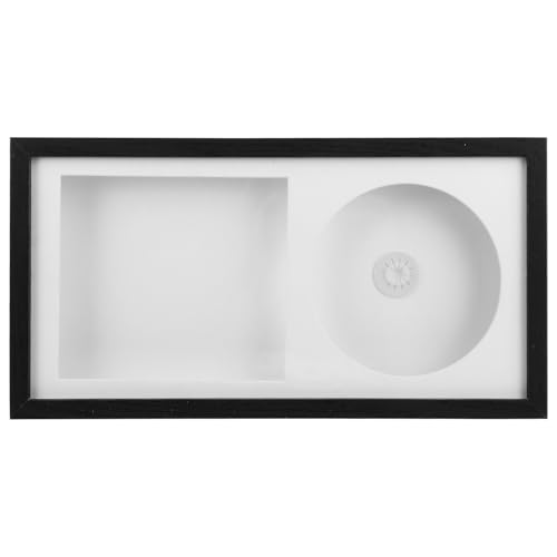 Cadre photo CD stéréoscopique bois blanc support mural table - 2