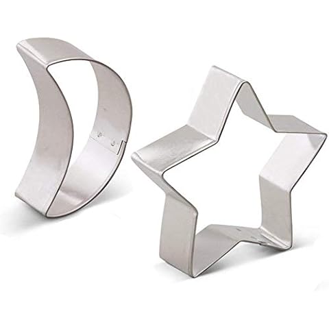 Stars And Moon Biscuit Cake Night Sky Theme Cutting Mold - Stainless Steel Cover