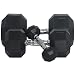 Fitness First Rubber Hex Dumbbell Pairs, 100 lbs
