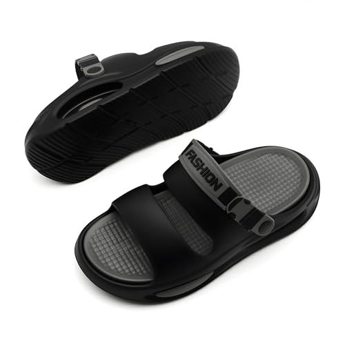 Mens Two Strap sandals with back strap Indoor and Outdoor, Casual Platform Slide Sandals for Men, Men's Lightweight Comfortable Cushioned Open Toe Summer Shoes2