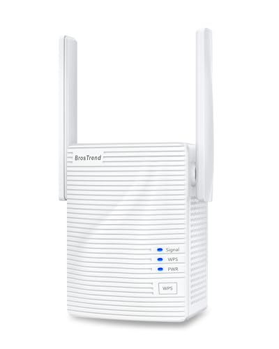 BrosTrend 1200 Mbit/s WLAN Repeater, AC1200 Dual WLAN Verstärker WiFi, WPS Einfache Einrichtung, LAN Port, Funktioniert mit Allen WiFi Routern (Unterstützt Telekom Magenta Entertain TV/Router Nicht)