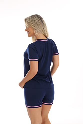 Pijama Americano Feminino, Short Doll estampado com blusa aberta com botões, baby doll blogueira pós