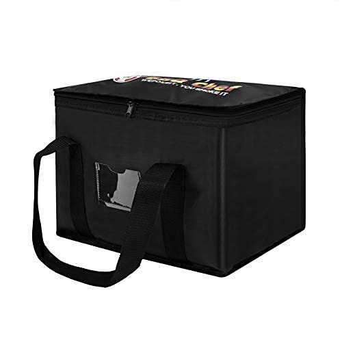 JIAHG 28L Large Capacity Insulated Cooler Portable Hot Food Pizza Delivery Bag Tote Oxford Delivery Box BBQ Picnic Food Drink Carrier Storage Pouch for Takeaway, Indian, Chinese, Kebabs, Catering