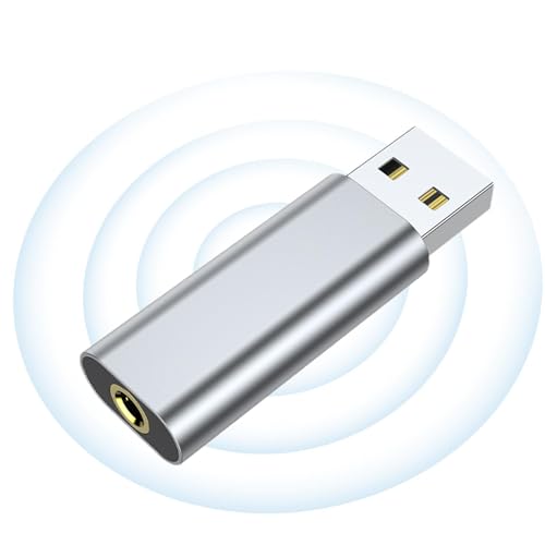Tarjeta de Sonido USB - Adaptador de Audio USB de 3,5 mm,