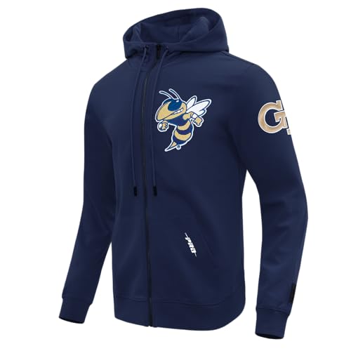 Image of Pro Standard Mens College Classic Chenille Cotton Double Knit Full Zip Hoodie