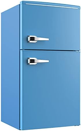 Avanti RMRT30X6BL-IS Mini Fridge with Freezer 3 Cu. Ft. Capacity Retro-Styled for Home Office or Dorm, Manual Defrost and Adjustable Temperature, 3 Cu.Ft, Blue