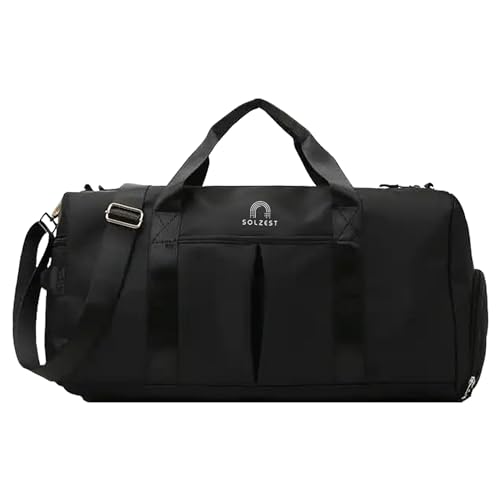 Sports Duffle Gym Bags for Women Girls, (Black)