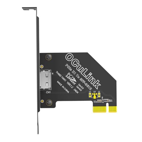 Adaptador PCI-E 1X 4.0 a Oculink SFF-8611 con soporte largo para expansión interna