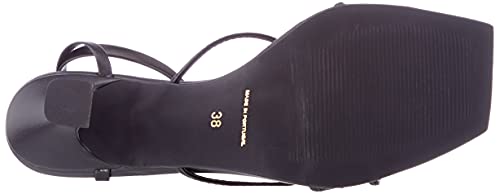 VERO MODA VMLIVO Leather Sandal, Donna, Nero, 39