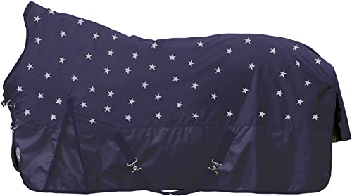 Couverture de cheval HKM Cleveland Stars Gris 165 cm pour la protection au quotidien