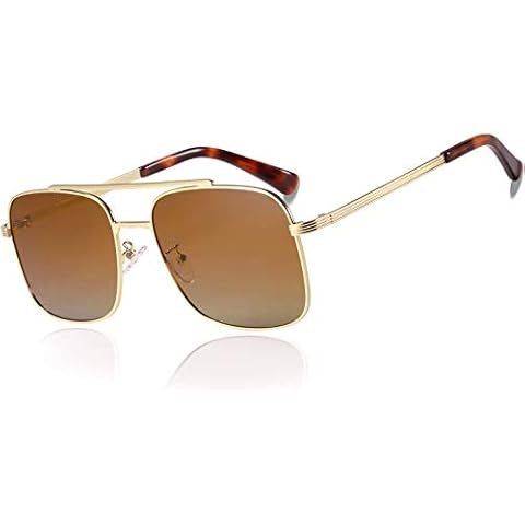 TSEBAN Lightweight Square Polarized Sunglasses for Mens UV400 Protection Cover