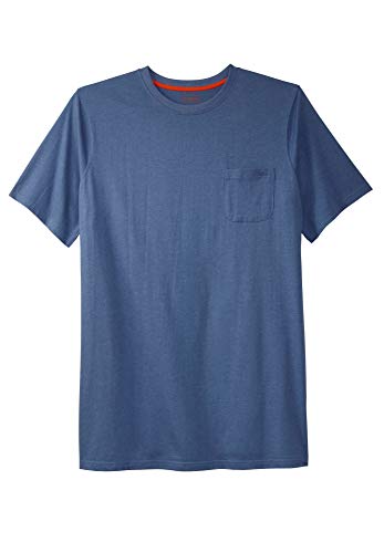 Boulder Creek by Kingsize Men's Big & Tall Heavyweight Longer-Length Pocket Crewneck T-Shirt