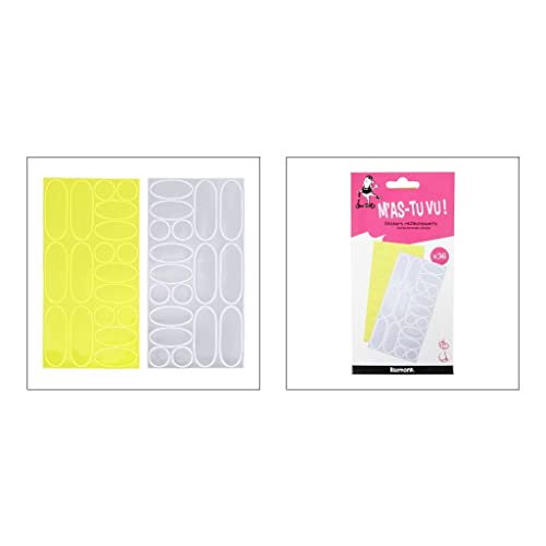 RAYMOND - Bandes adhésives (Auto et Moto) - Lot de 36 Bandes réfléchissantes de sécurité (Vélo / Moto / Scooter / Trottinette), 36 Stickers réfléchissants de sécurité (Vélo / Moto) - Jaune / Gris - Image 6