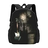 Hiprockbandhop Rock Style Kurt Printed Cobain Backpack Fashion Neutral Sports Backpack, Black