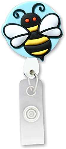 Bee 3D Rubber Retractable Badge Holder