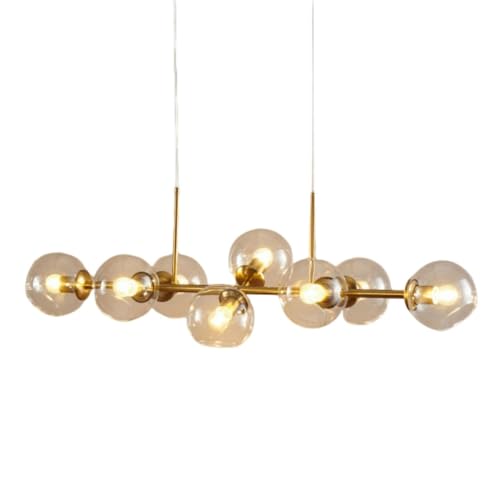 KOSILUM - Grande suspension moderne 8 boules en verre - Carlotta - Lumière Blanc Chaud Eclairage Salon Chambre Cuisine Couloir - - - E27 - IP20 – vue 6