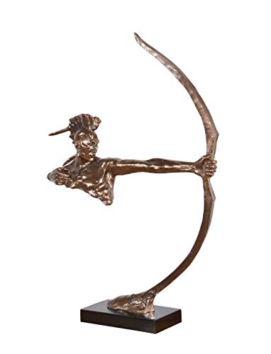Estatua Decorativa Indio Disparador en Bronce miniatura 3