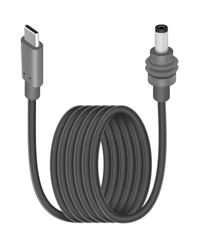 YANBORONSN Kabel zasilający 100 W PD USB C na Mini DC 5,5 mm x 2,1 mm, przedłużacz 18AWG Mini DC 5521 męski na typ C męski 20 V 5A do przenośnych terminali satelitarnych (3M)