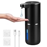 Gaethra Automatic Soap Dispenser, 380ml Touchless Soap Dispensers, Wall Mounted, Long Battery Life, USB-C Rechargeable, IPX5 Waterproof Automatic Dish Soap Dispenser for Kitchen and Bathroom