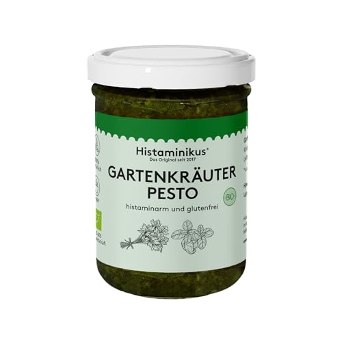 Histaminikus Gartenkräuterpesto 130 g Bio-Pesto ohne künstliche Aromen Farb- und Konservierungsstoffe glutenfrei und histaminarm