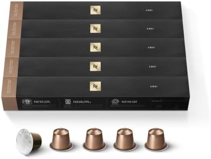 Nespresso Capsules Original Line, Cosi, Mild Roast Espresso Coffee, 50 Count Coffee Pods