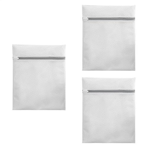 Bolsa de lavandería para prendas delicadas, paquete de 3 bolsas de lencería de malla fina, organizador de lencería portátil, red fina transpirable, almacenamiento de ropa de viaje para ropa y