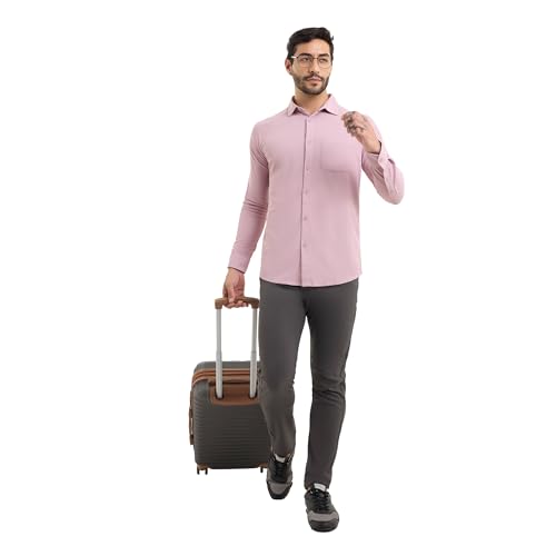 Image of Workday Shirt for Men Long Raglan Sleeve Regular Fit Superior Stretch Wrinkle Free Shape Retention Quick Dry Anti-Viral Finish UPF 50+
