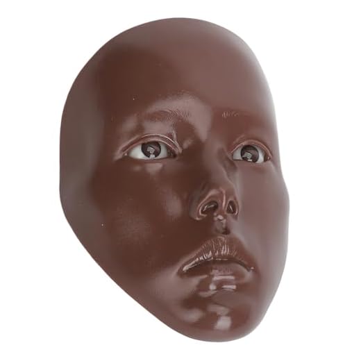 Placa de Prática de Maquiagem Facial Completa Com 8 Pincéis, Textura Realista, Fácil de Limpar, Adequada para a Pele, para Iniciantes (pele negra)