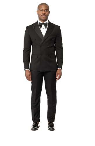 Slim Fit Double Breasted Men's Tuxedo Peak Lapel
