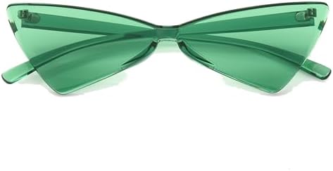 OLIN Triangle Thick Rimless Sunglasses One Piece Colored Transparent glasses For Women and Men