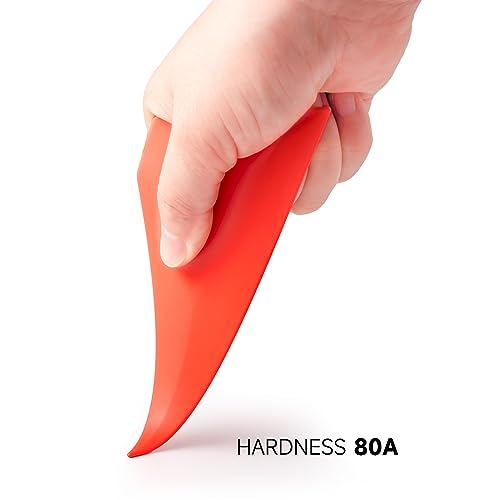 Image of FOSHIO Small Squeegee Window Tinting Tools, Triangle Car Wrap Vinyl Tucking Tool, Wallpaper Smoothing, Film Application Kit (Red)
