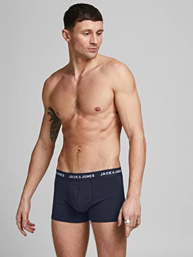 Jack & Jones Herren Jacsolid Trunks 10 Packs Boxershorts, 10x Navy Blazer ,S 6