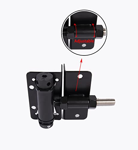 Self Closing Gate Hinges For Vinyl/Wooden/Metal Fence,Heavy Duty Made, Pack Of 2,Black #TOP3