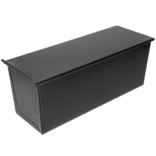 VANZACK Molde para Hornear Pan con Tapa Deslizante Molde Antiadherente de Hierro Resistente con Ventilación Inferior para Tostadas Uniformes Cocina Doméstica