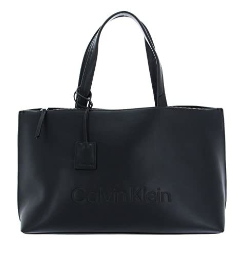 Calvin Klein Set Shopper MD, Fourre-Tout Femme, CK Noir, Taille Unique