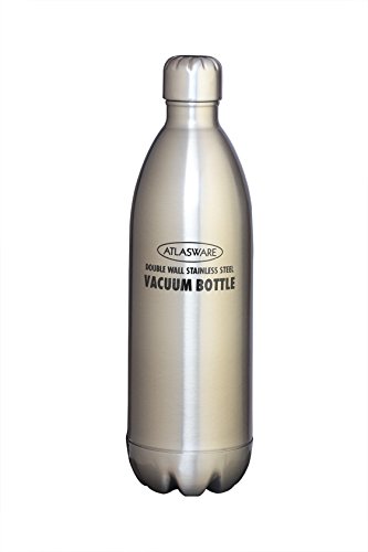 Atlasware Made in India Stainless Steel Grey Vacuum Water Bottle, 750 ML| Tea Thermos| BPA-Free |Double Wall Vacuum Flasks, Leakproof Bottle |3 to 4 Cups Capacity| Color: Grey