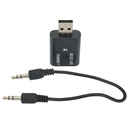Receptor transmisor Bluetooth 5.0, adaptador de audio inalámbrico 2 en 1 con auxiliar de 3,5 mm para TVPCCarStereoHomeSpeaker, alimentado por USB