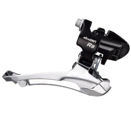 microSHIFT | R8 Front Derailleur | 7/8-Speed Double | 52T Max | Braze-On | Shimano Compatible