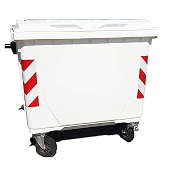 Cassonetto Differenziata 1100 Litri - UNI EN 840 - Grigio Chiaro Con Ruote - Foto 3