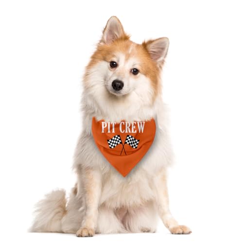 Pit Crew Dog Bandana, Orange Dog Bandana, Checkered Flags Race Car Flag Dog Bandana, Funny Cute Dog Bandana, Pet Dog Triangle Scarf, Dog Bandana for Small Medium Large Dogs (E4) Pit Crew Dog Bandana, Orange Dog Bandana, Checkered Flags Race Car Flag Dog Bandana, Funny Cute Dog Bandana, Pet Dog Triangle Scarf, Dog Bandana for Small Medium Large Dogs (E4)