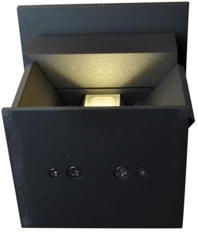 ET2 E41308-BZ Alumilux Cube Metal Shade Outdoor Directional LED Wall Sconce, 2-Light 6 Total Watts, 5" H x 5" W, Bronze