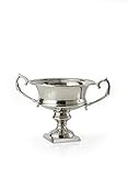 Serene Spaces Living Silver-Plated Trophy Flower Urn, Use for Home Decor, Event Centerpieces, Wedding, Parties, Floral Arrangements, Small 8' Diameter