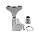 Musiclily Basic 4-in-line Geschlossene Bass Mechaniken Tuners Tuning Pegs Machine Heads Set für 4-Saiter E-Bass, Chrom