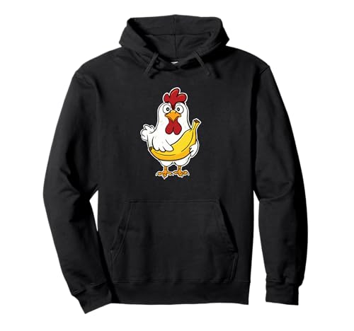 Plátano de Pollo sorprendido Sudadera con Capucha