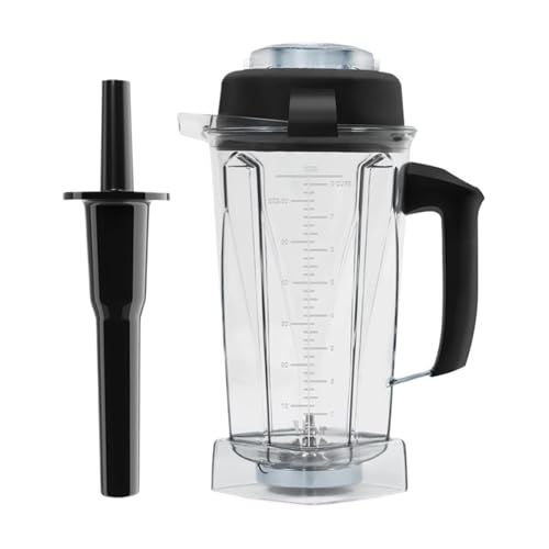 Vqxmhrpw Jarra For Licuadora De 64 Oz con Prensador, Compatible con Vitamix 5200, Recipiente De Repuesto For Las Series 5000, 6300, 7500, Pro200, 500 Y 750.(1set)