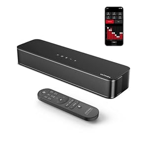 ULTIMEA 2.1ch Mini Sound Bar for TV, Built-in Subwoofer, APP Control, Peak Power 120W, All-in-one PC Sound bar for Game, Bluetooth 5.3 TV Sound Bar Speakers, Opt/AUX/Wall Mount, Solo B30 Pro