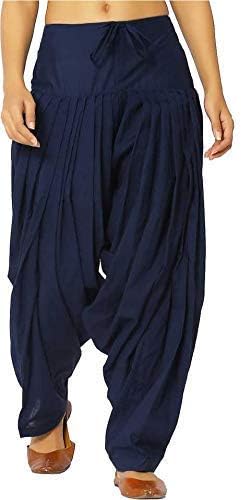 NOBHOB Women's Cotton Plain Patiala Salwar (Size: Free Size, Length: 41 Inches)